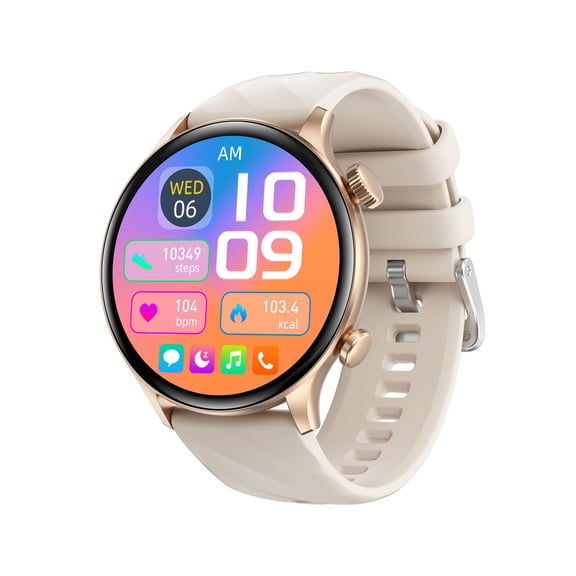 HARPI Smart Watch 1.39Inch 360x360 Display Screen Smart Watches Phones Smart Gold Outdoor Gear with Smart watch*1 USB charging cable*1 Manual*1 for Camping Hiking