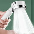 thumbnail image 1 of HARPI White Shower Head High Pressure 3 Modes Water Saving Nozzle - High Pressure Plastic Showerhead, Tool-Free Install, 1 of 9