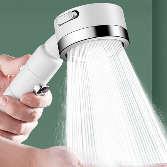HARPI White Shower Head High Pressure 3 Modes Water Saving Nozzle - High Pressure Plastic Showerhead, Tool-Free Install