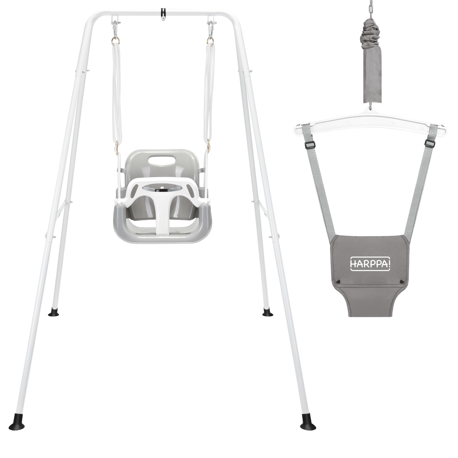 HARPPA 2in1 Toddler Swing Sets, Baby Jumper Bouncer with Stand, Kids