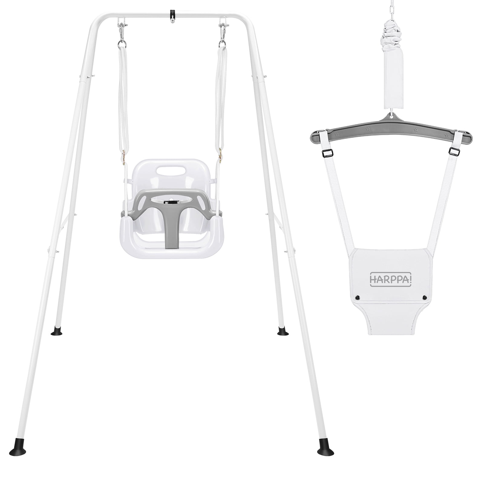 HARPPA 2in1 Toddler Swing Sets, Baby Jumper Bouncer with Stand, Kids