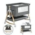 thumbnail image 1 of HARPPA 3 in 1 Baby Bassinet Bedside Sleeper, Height Adjustable, Easy Folding, Gray, 1 of 10