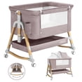 thumbnail image 1 of HARPPA 3-in-1 Baby Bassinet Bedside Sleeper, Khaki, 1 of 11
