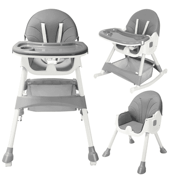 HARPPA 5-in-1 Convertible High Chair for Babies and Toddlers, Gray