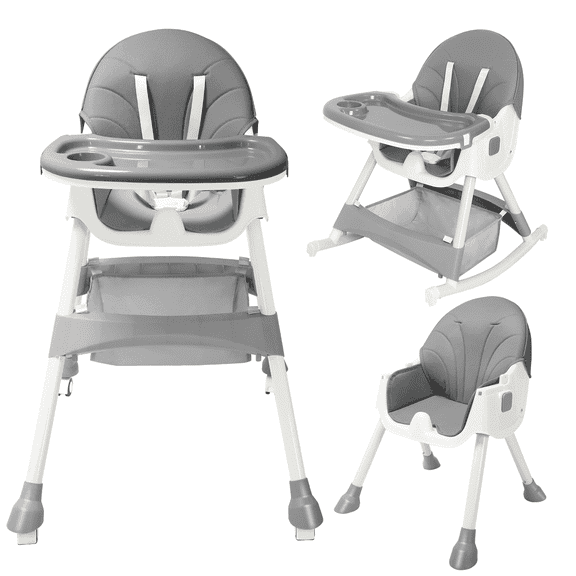HARPPA 5-in-1 Convertible High Chair for Babies and Toddlers, Gray