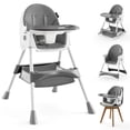thumbnail image 1 of HARPPA 4-in-1 Convertible High Chair for Babies and Toddlers, Feeding Chair for Infant,Gray, 1 of 15