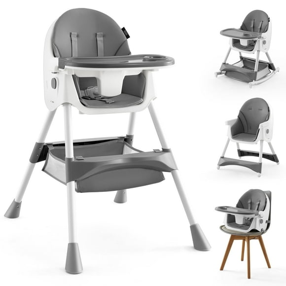 HARPPA 4-in-1 Convertible High Chair for Babies and Toddlers, Feeding Chair for Infant,Gray