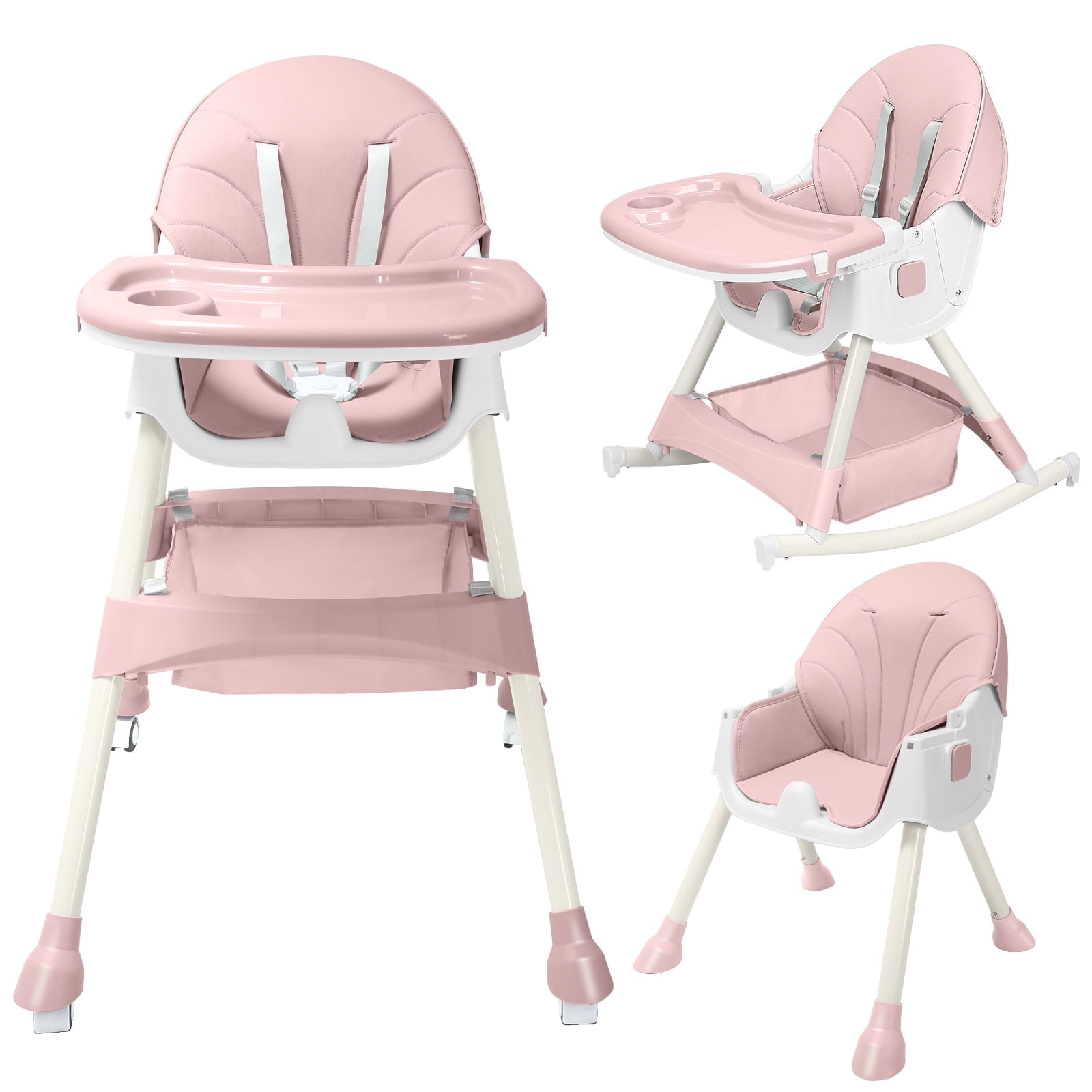 HARPPA 4 in 1 Convertible High Chair for Babies and Toddlers Pink Shop Black Friday Deals for 2024 Walmart