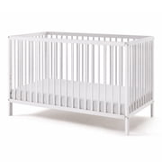 HARPPA Convertible Baby Crib, Greenguard Gold Certified, Solid Wood Crib with 3 Mattress Heights, White