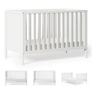 HARPPA 5-in-1 Convertible Baby Crib for Infant to Toddler, White