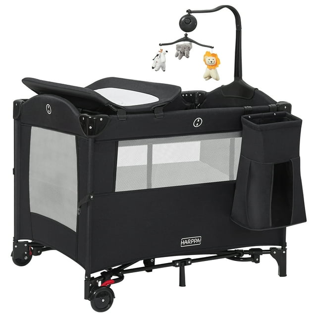HARPPA 5 in 1 Portable Nursery Center Playards and for Newborn to Toddler, Unisex