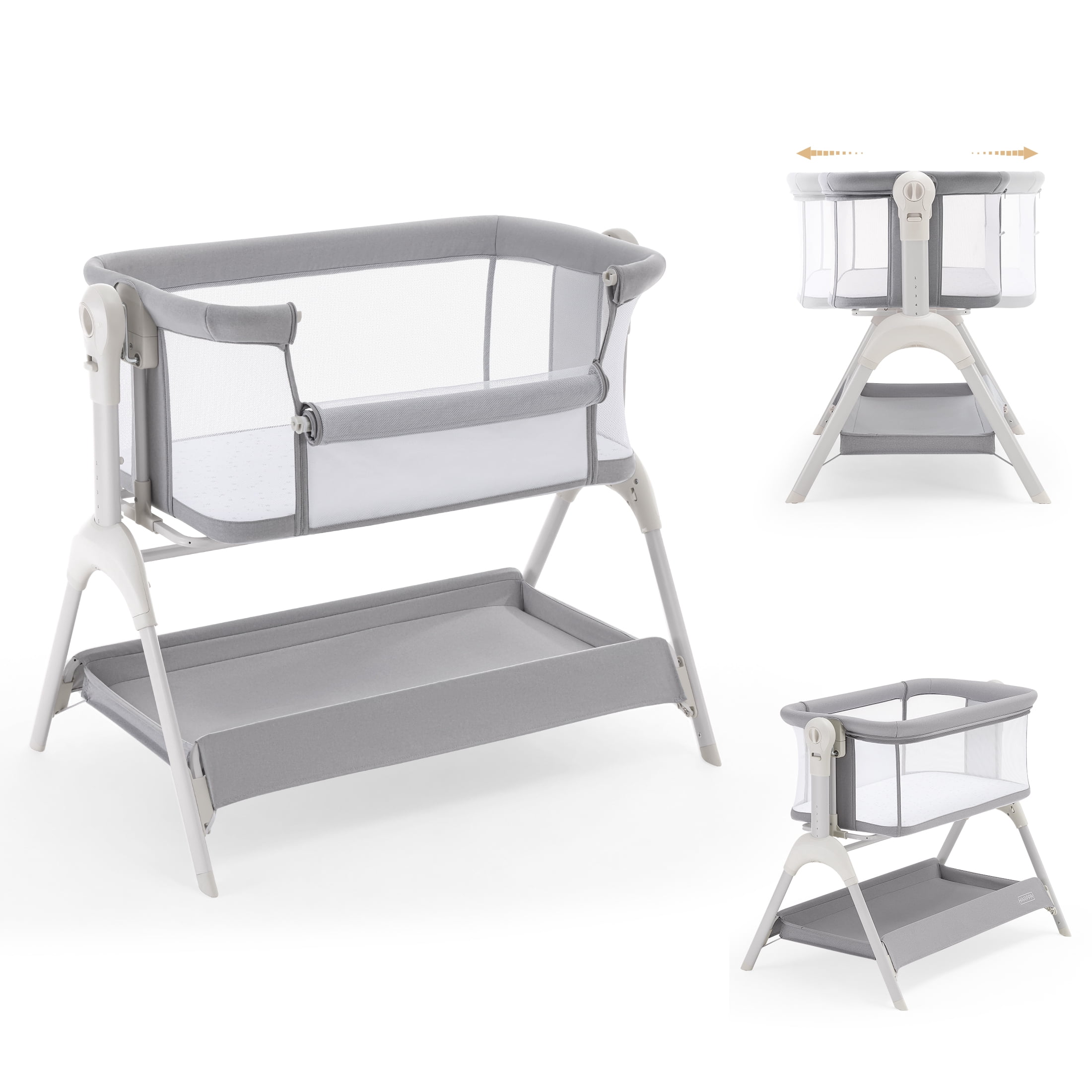 HARPPA 3 in 1 Baby Bassinet, Bedside Sleeper, Rocking Cradle