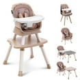 thumbnail image 1 of HARPPA Baby High Chair, 8 in 1 Convertible Highchair for Babies & Toddlers, Khaki, 1 of 14