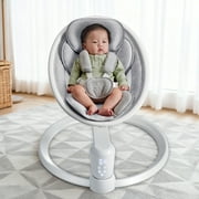 HARPPA Baby Swing for Newborns with Remote Control, 5 Sway Speed, Gray