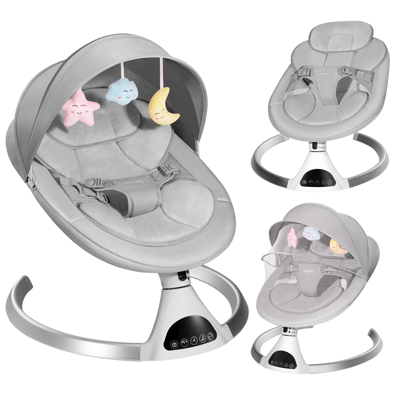 Hamaca Eléctrica Para Bebés Baby Swing Grey con Ofertas en Carrefour