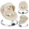 thumbnail image 1 of HARPPA Electric Baby Swing, Infant Swing with Remote Control, 5 Sway Speeds, Khaki, 1 of 10