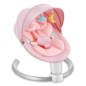 HARPPA Baby Swing for Infants, Electric Swing with 5 Swing Speeds and 10 Lullabies, Pink