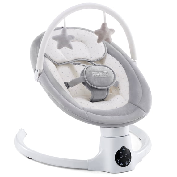 HARPPA Baby Swing for Infants with Remote Control, 5 Sway Speed, 10 Lullabies, Gray