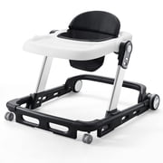 HARPPA Baby Walker for Babies 6-18 Months, Anti-Rollover, Seat and Height Adjustable, Black