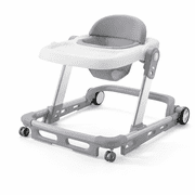 HARPPA Baby Walker for Babies 6-18 Months, Anti-Rollover, Seat and Height Adjustable, White