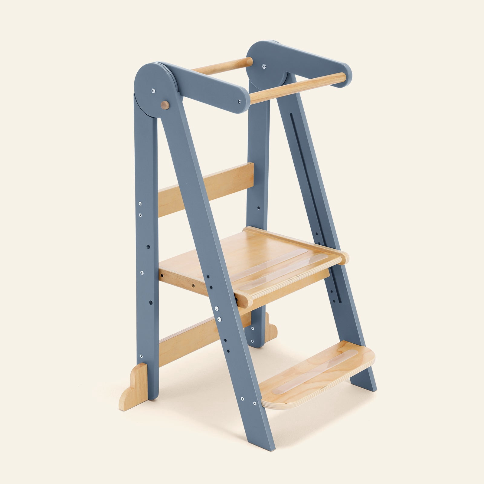 HARPPA Foldable Toddler Kitchen Tower, Adjustable Wooden Stool for