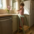 thumbnail image 1 of HARPPA Foldable Toddler Kitchen Tower, Standing Tower for Kids Age 1.5-6 Years,Sage Green, 1 of 13