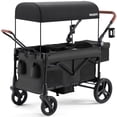 thumbnail image 1 of HARPPA Foldable Wagon Stroller for 2 Toddlers with Pull & Push Handle, Canopy, 32.9lbs, Black, 1 of 13