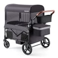 thumbnail image 1 of HARPPA Remy XL Foldable Wagon Stroller for 4 Kids with 5-Point Harness,Canopy,Gray, 1 of 15