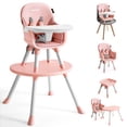 thumbnail image 1 of HARPPA High Chair for Baby Girl, 8-in-1 Convertible Feeding Chair for Babies and Toddlers, Pink, 1 of 10