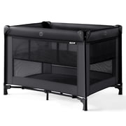 HARPPA Pack n Play with Bassinet,Portable Baby Playard & Playpen for Boy Gril, Black
