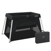 HARPPA Portable Travel Crib for Baby, Foldable Travel Playard with Mattress, Lightweight, Black