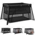thumbnail image 1 of HARPPA Portable Travel Crib with Mattress, Foldable Playard for Baby and Toddler, 11lbs, Black, 1 of 9