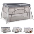 thumbnail image 1 of HARPPA Portable Travel Crib with Mattress, Foldable Playard for Baby and Toddler, 11lbs, Gray, 1 of 9