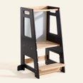 thumbnail image 1 of HARPPA Toddler Tower with Adjustable Height and Anti-Slip Protection, Kids Standing Tower with Safety Rail, Nordi Kids Kitchen Tower with Chalkboard, Black, 1 of 9