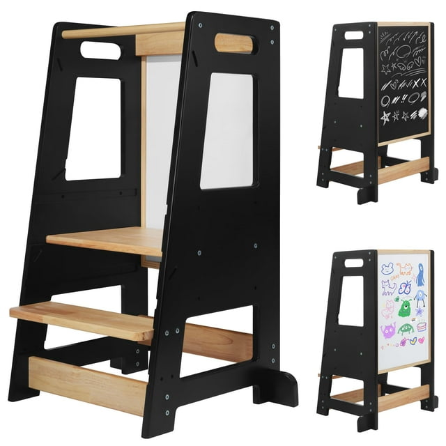 HARPPA Toddler Kitchen Stools Helper with Adjustable Height and Anti