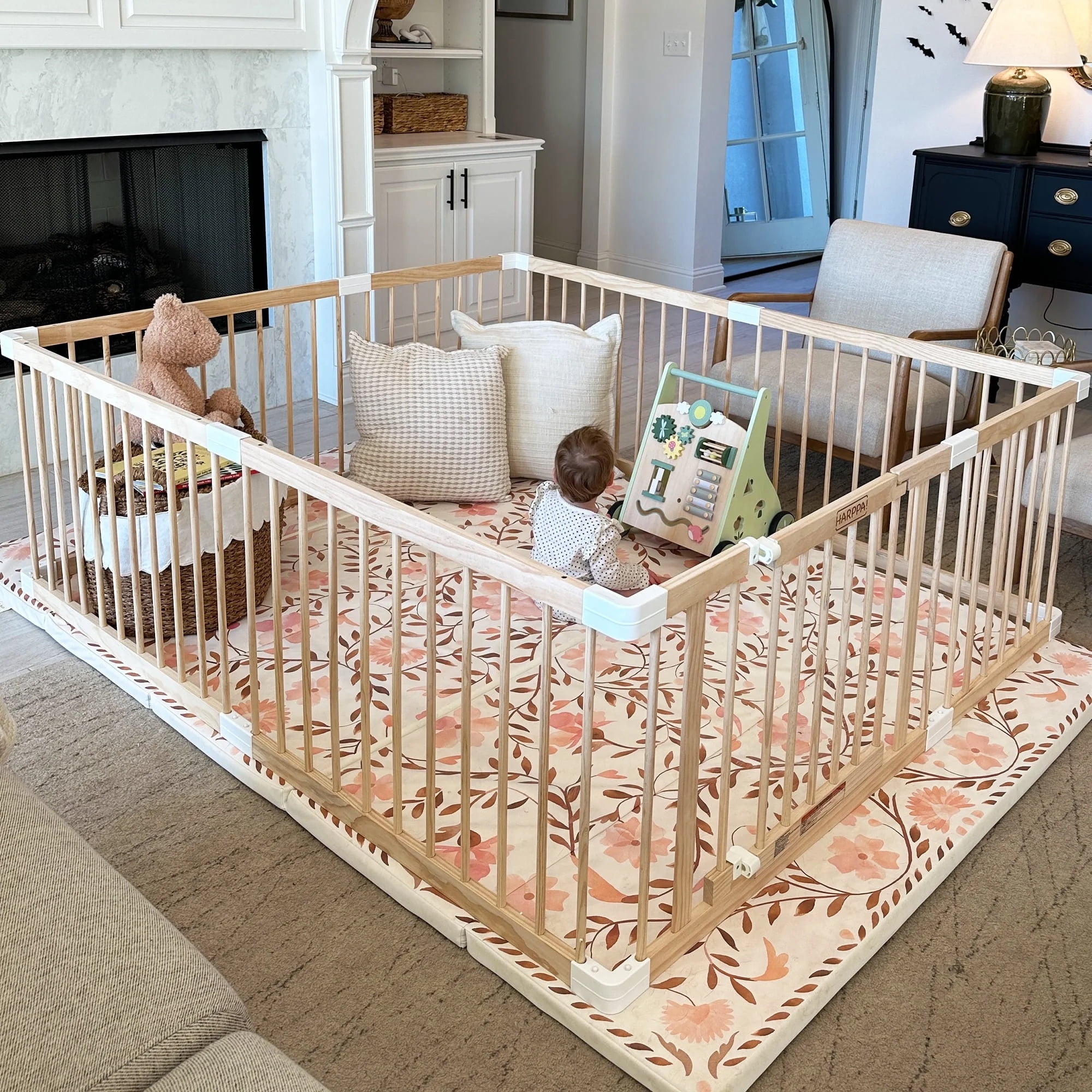 baby fence playpen cost Wooden Playpen Child Fence With Gate HARPPA Wooden Playpen For Babies And  Toddlers, Ethiopia Ubuy