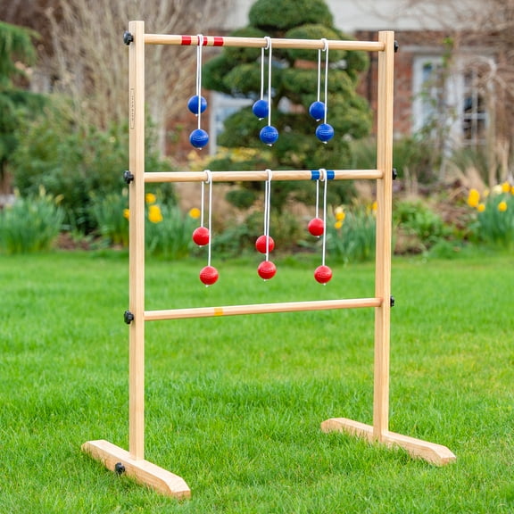 HARRIER Ladder Toss Game | Indoor & Outdoor Game Set with 6X Bolo Balls - Fun for All The Family! | Carrying Case Included