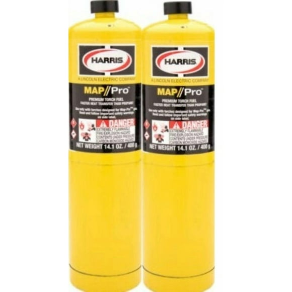 HARRIS ( Bernzomatic ) MAP-Pro Gas Torch Style Cylinder 14.1 oz - Pack of 2