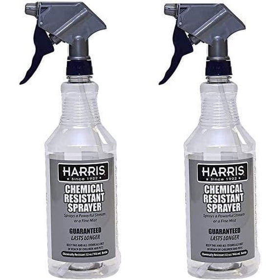 HARRIS Chemically Resistant Professional Spray Bottle, 32oz 1-Pack .2 Count