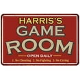 thumbnail image 1 of HARRIS'S Game Room Sign Vintage Look 16 x 24 Matte Finish Metal 116240001191, 1 of 1
