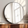 thumbnail image 1 of YVANLA 20" Rounded Bathroom Wall Mirror Vanity Mirror,Black, 1 of 8