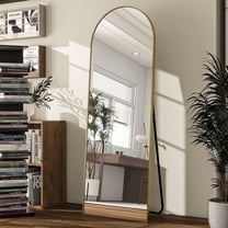 YVANLA 20"x58" Arched Full Length Mirror Floor Standing Mirror with Aluminum Alloy Frame, Gold