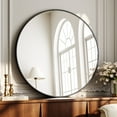 thumbnail image 1 of YVANLA 32" Rounded Bathroom Wall Mirror Vanity Mirror,Black, 1 of 7