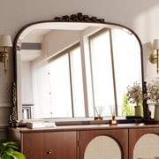 YVANLA 32"x44" Vanity Bathroom Mirror Decor Wall Mirror, Antique Bronze