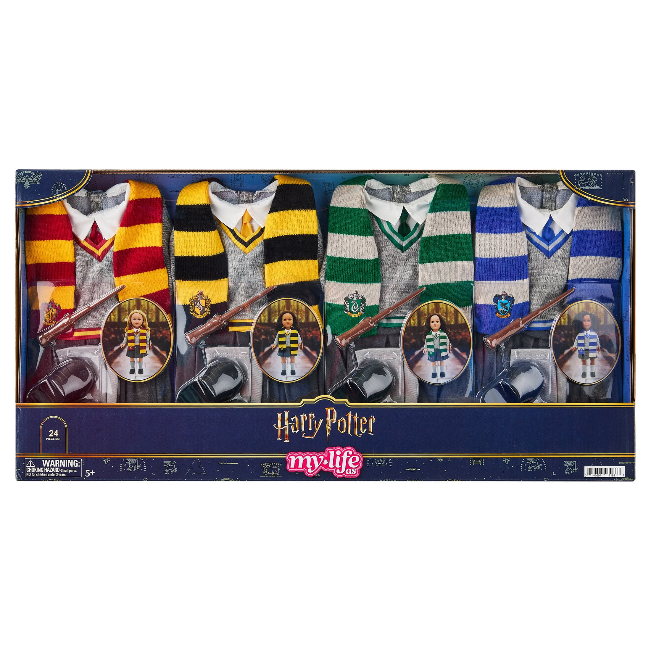 My Life As Harry Potter Hogwarts House Fashion Set for 18-Inch Dolls, 24 Pieces