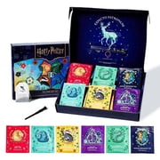 HARRY POTTER Tea Assortment Gift Set for Fans, Includes Stir Wand and 48 Black and Green Tea Bags in 6 Flavors, Great Birthday Gift