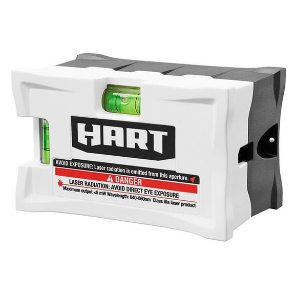 HART 10-Foot Laser Level, Horizontal and Vertical Bubble Vials