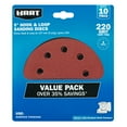 thumbnail image 1 of HART 10-Piece 5-Inch Hook & Loop Sanding Discs 220 Grit, 1 of 6
