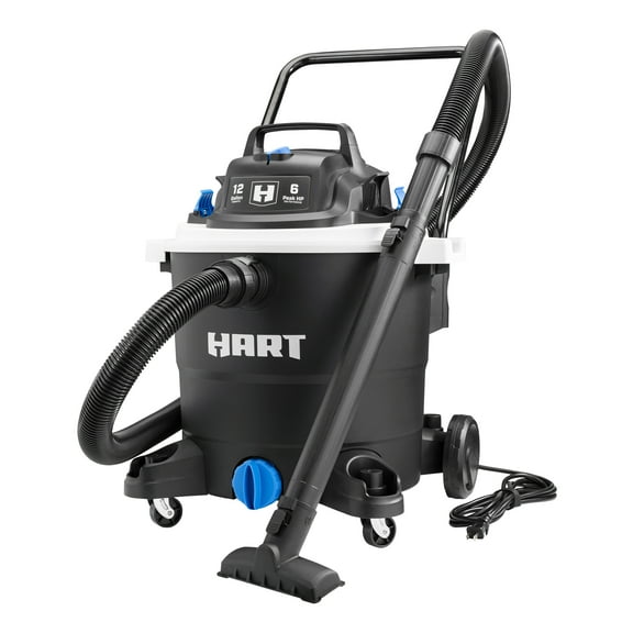 HART 12 Gallon 6 Peak HP Wet/Dry Vacuum, VOC1212PW 3701