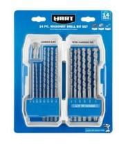 HART 14-Piece Masonry Drill Bit Set